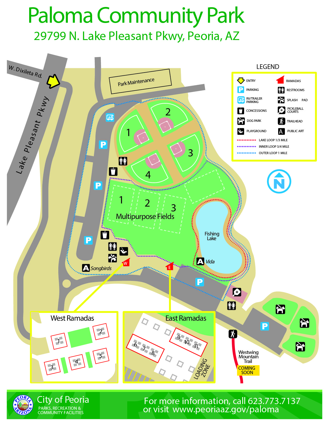 PalomaPark Map Field Layout